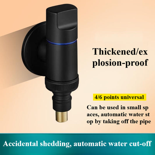 All-copper body, ultra-short washing machine faucet, special anti-shedding and water leakage automatic water stop valve, 4 points for household use, space-savinga