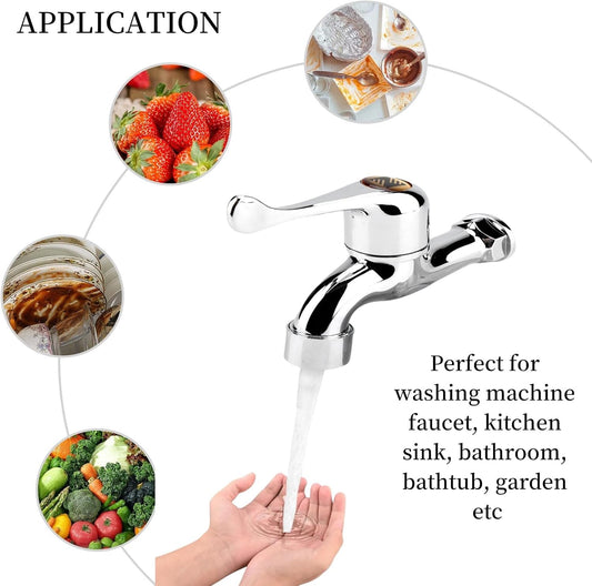 All-copper washing machine faucet, single cold faucet, 4/6 points, household lengthened quick-opening tap water nozzle, nozzle